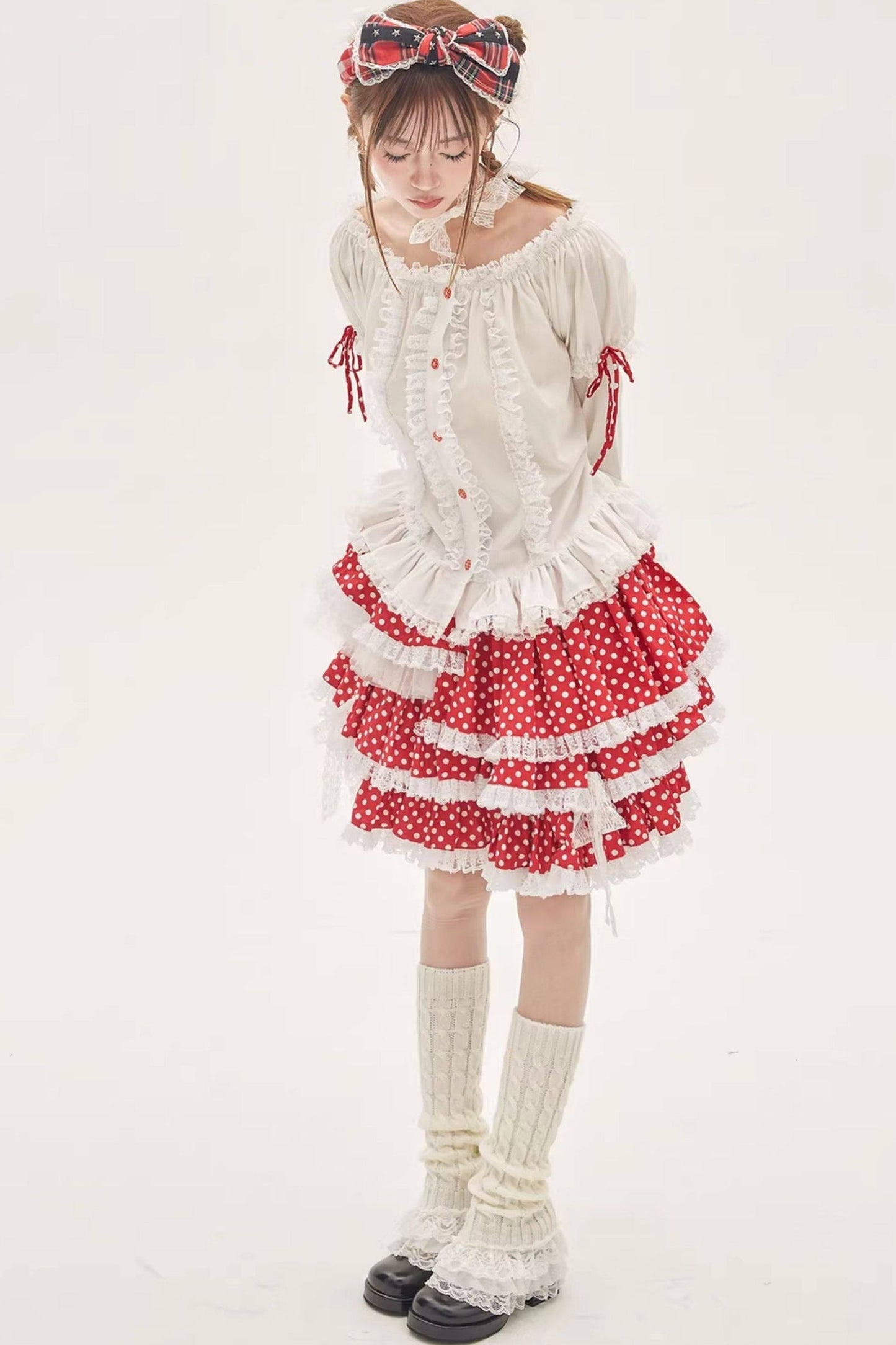 Red Polka Dot Cake Skirt