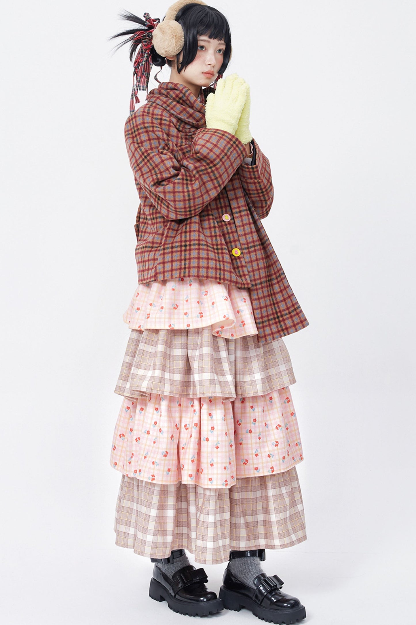 Showa Retro Patchwork Skirt