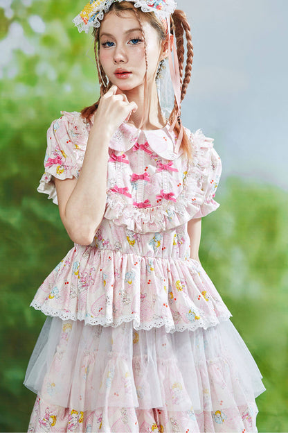 Showa-Era Pink Lolita Dress