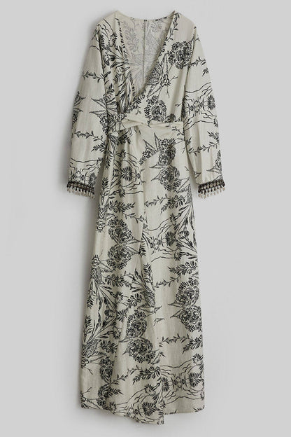 Floral Print Wrap Dress