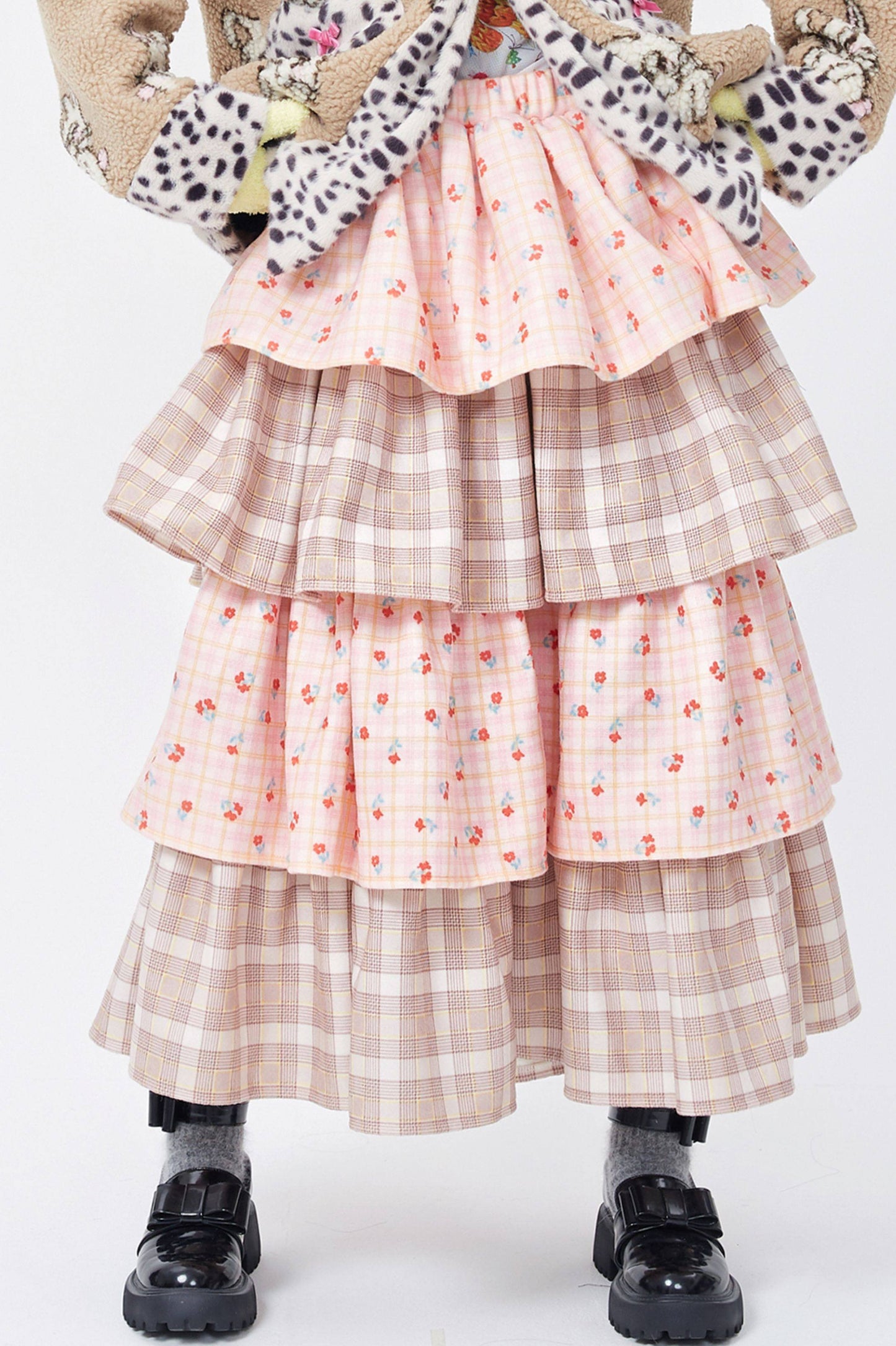 Showa Retro Patchwork Skirt