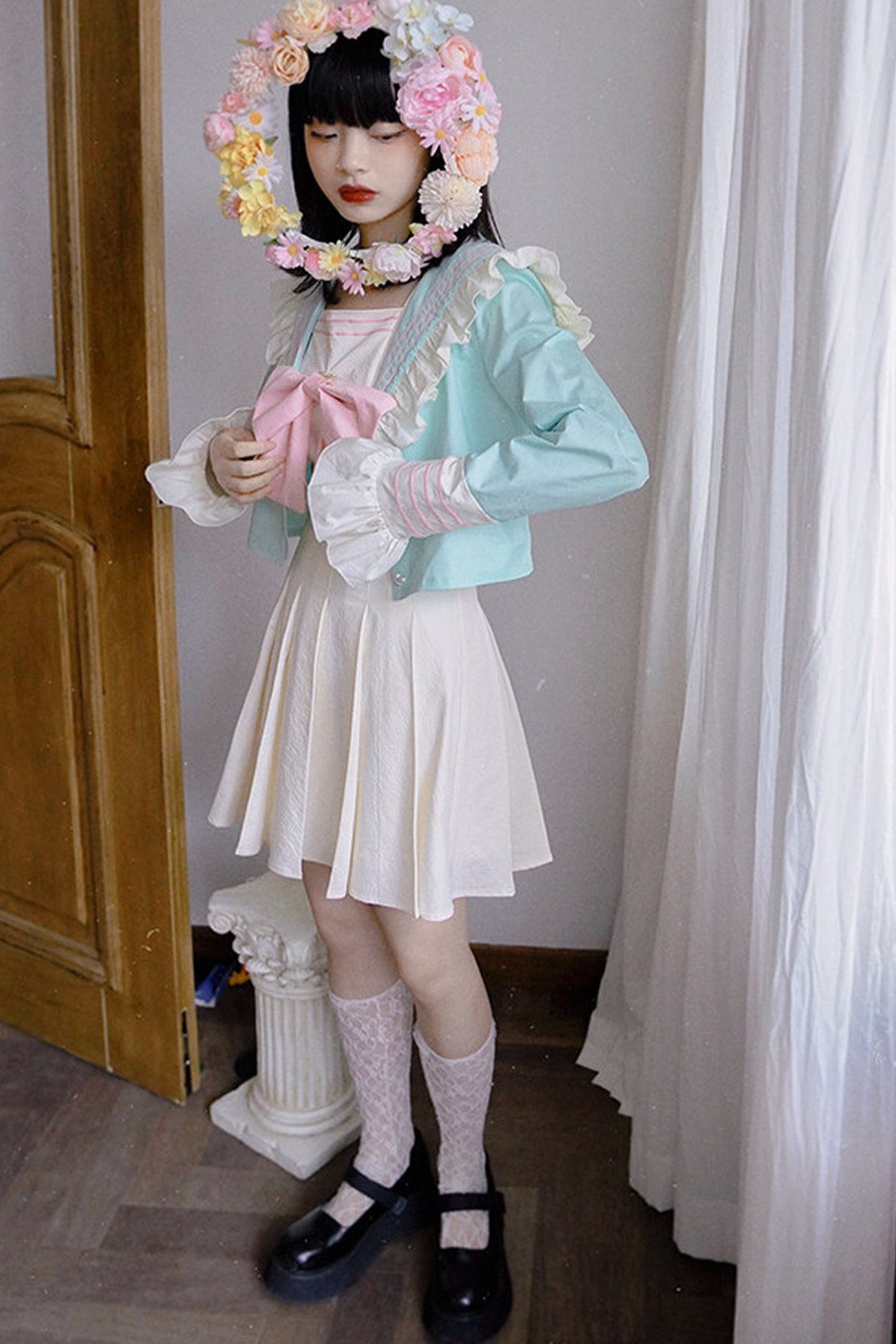 Cream Sailor Collar Jacket
