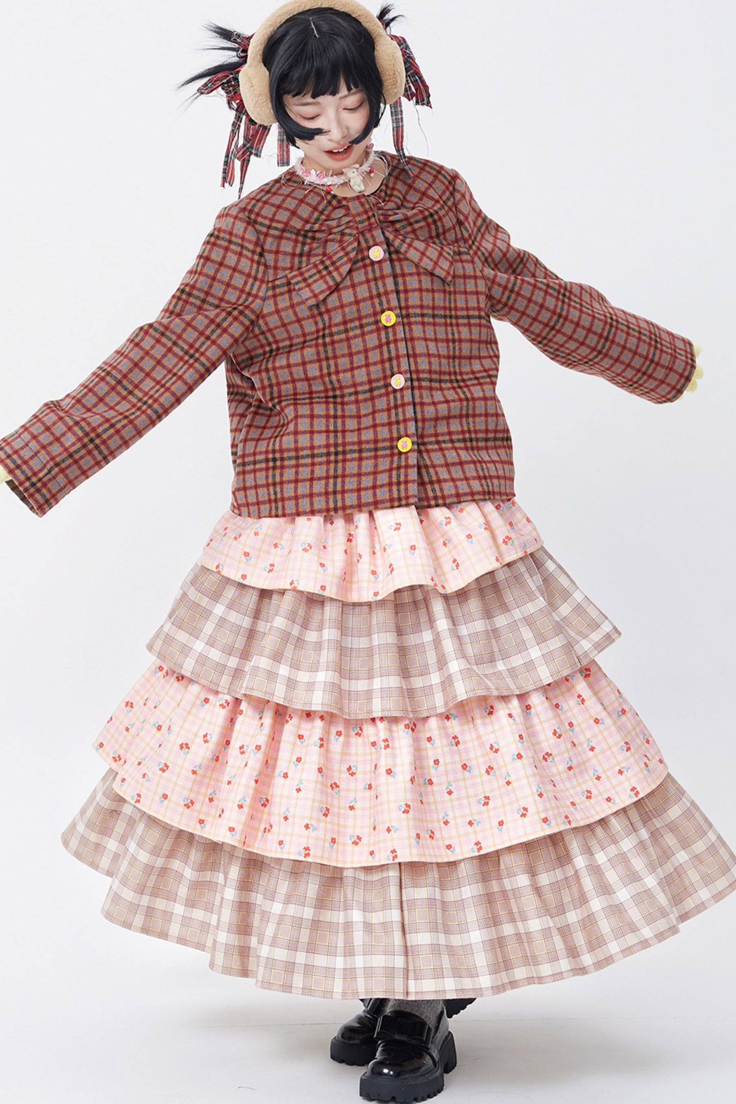 Showa Retro Patchwork Skirt