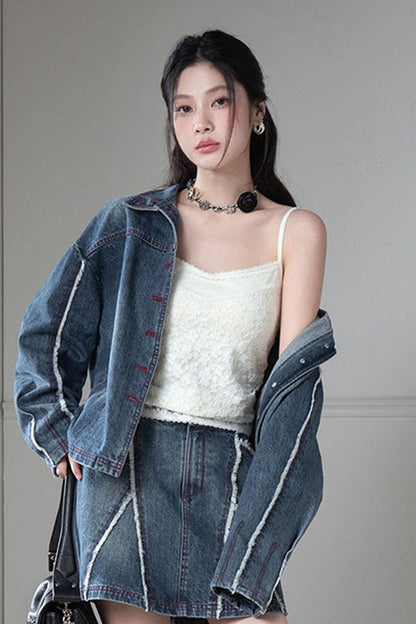 Knitted Lace Shadow Floral Camisole