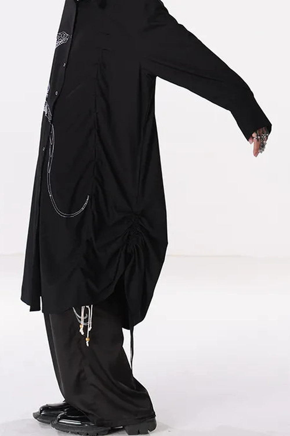 Snake Bone Deconstructed Irregular Longline Shirt