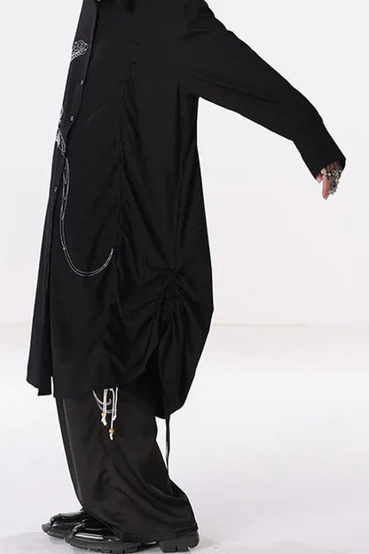 Snake Bone Deconstructed Irregular Longline Shirt