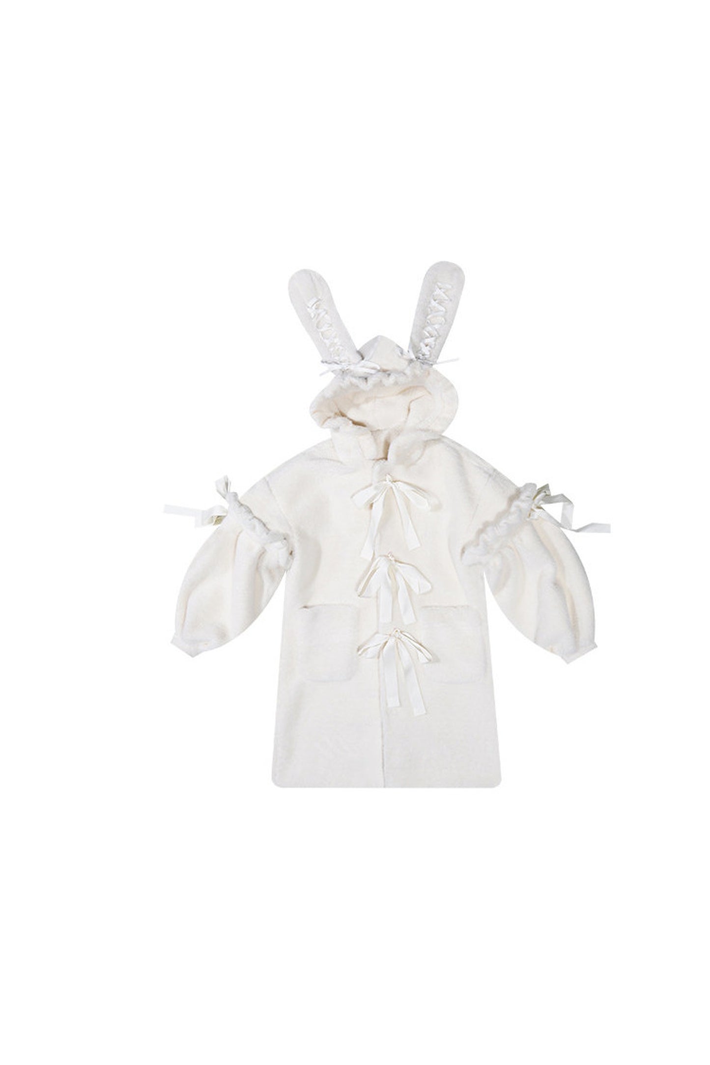 Bunny Ear Fluffy Bow Coat