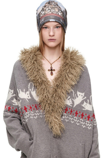 Long-Sleeve Wool V-Neck Bodysuit