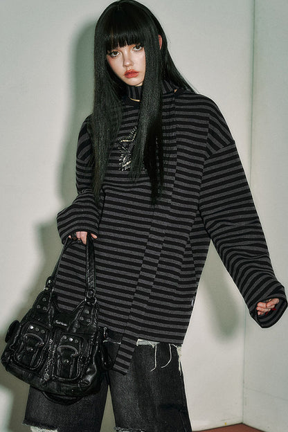Striped Long-Sleeved T-Shirt Set-Up