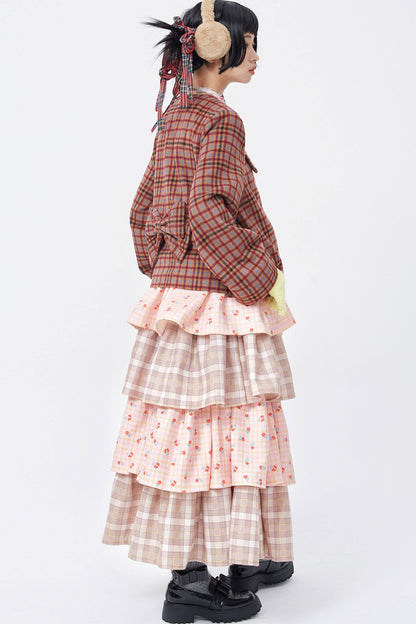 Showa Retro Patchwork Skirt