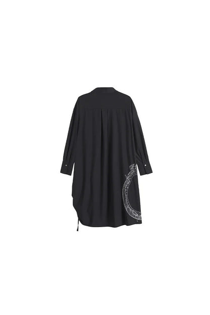 Snake Bone Deconstructed Irregular Longline Shirt