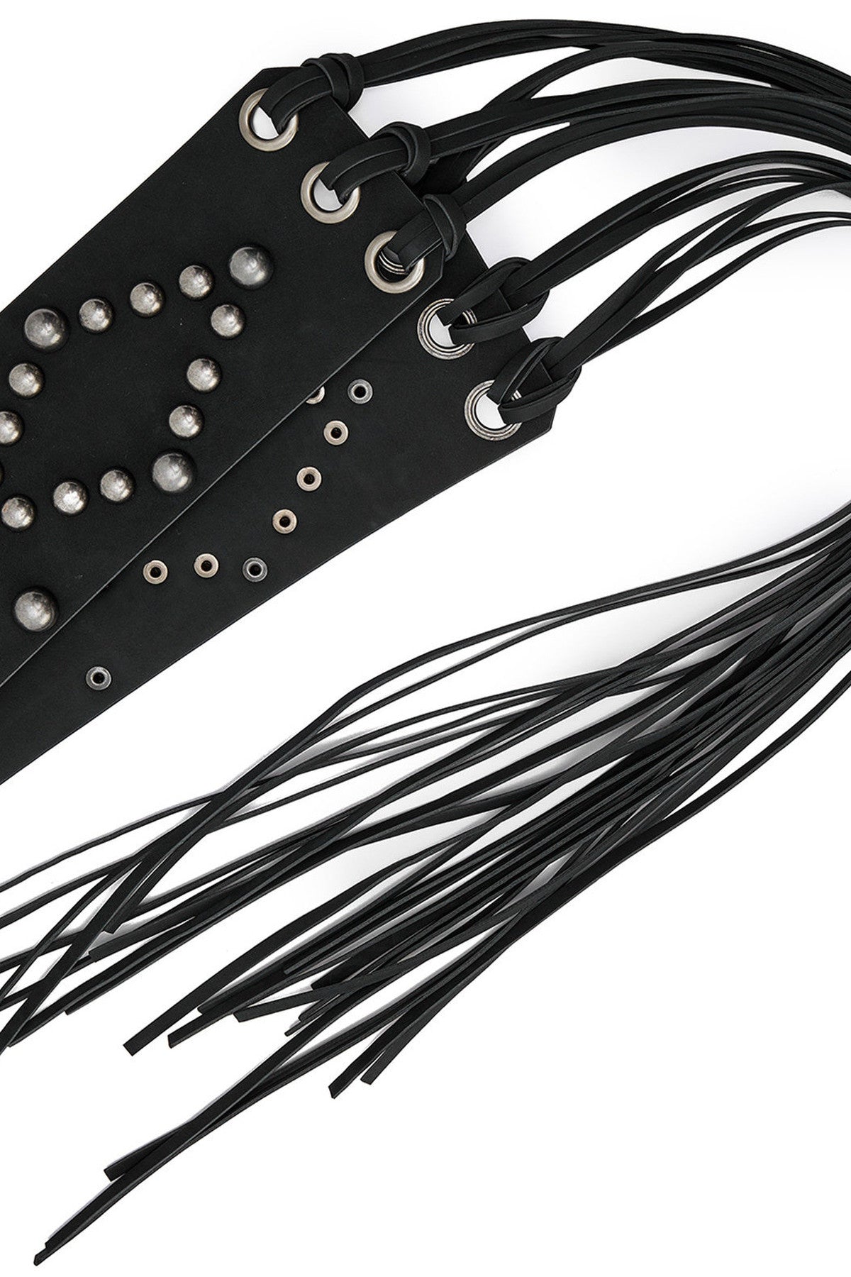 Studded Wide Strap Tassel Waist Cincher
