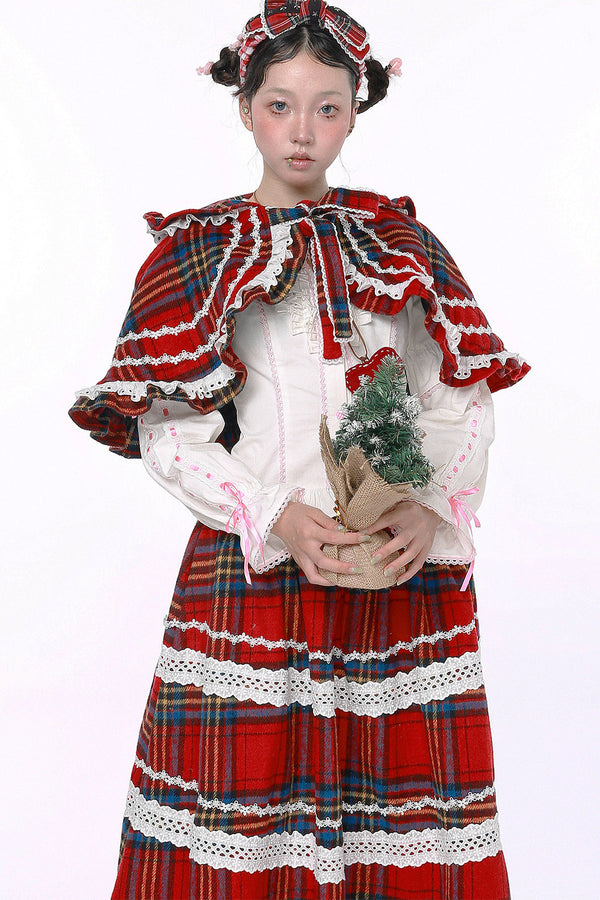Lolita Cute Christmas Red Cape