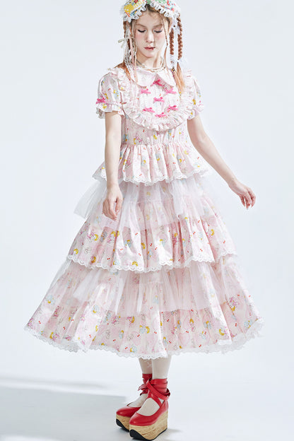Showa-Era Pink Lolita Dress