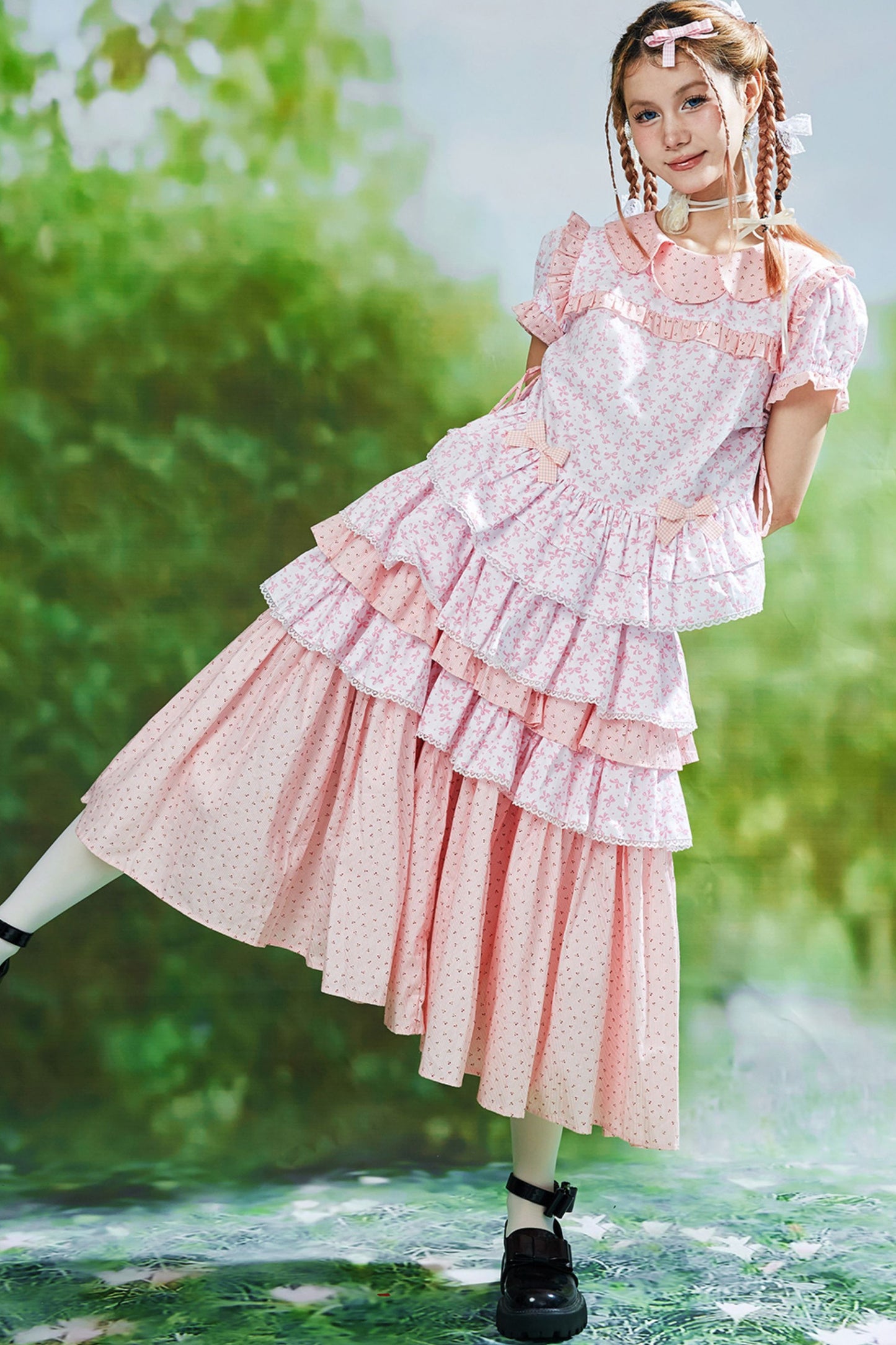 Ancient Pink Lolita Skirt