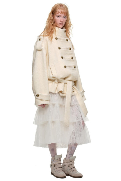 Lace Mid-Length Puffy Cake Skirt