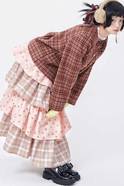 Showa Retro Patchwork Skirt