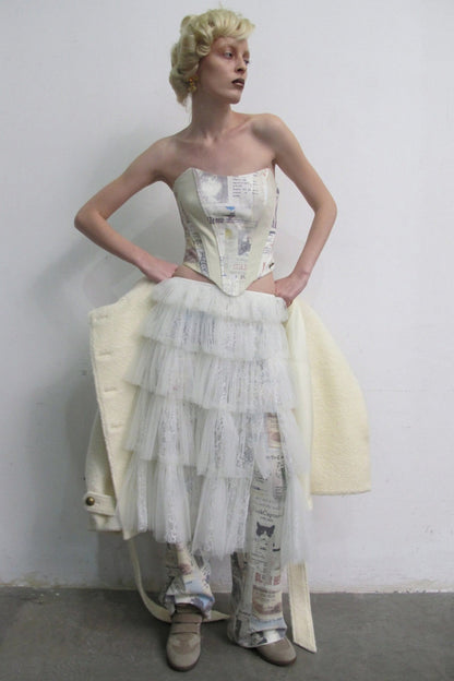 Lace Mid-Length Puffy Cake Skirt