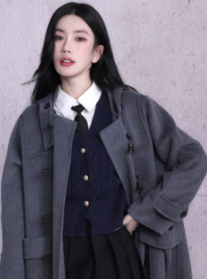 Horn button double-sided Coat