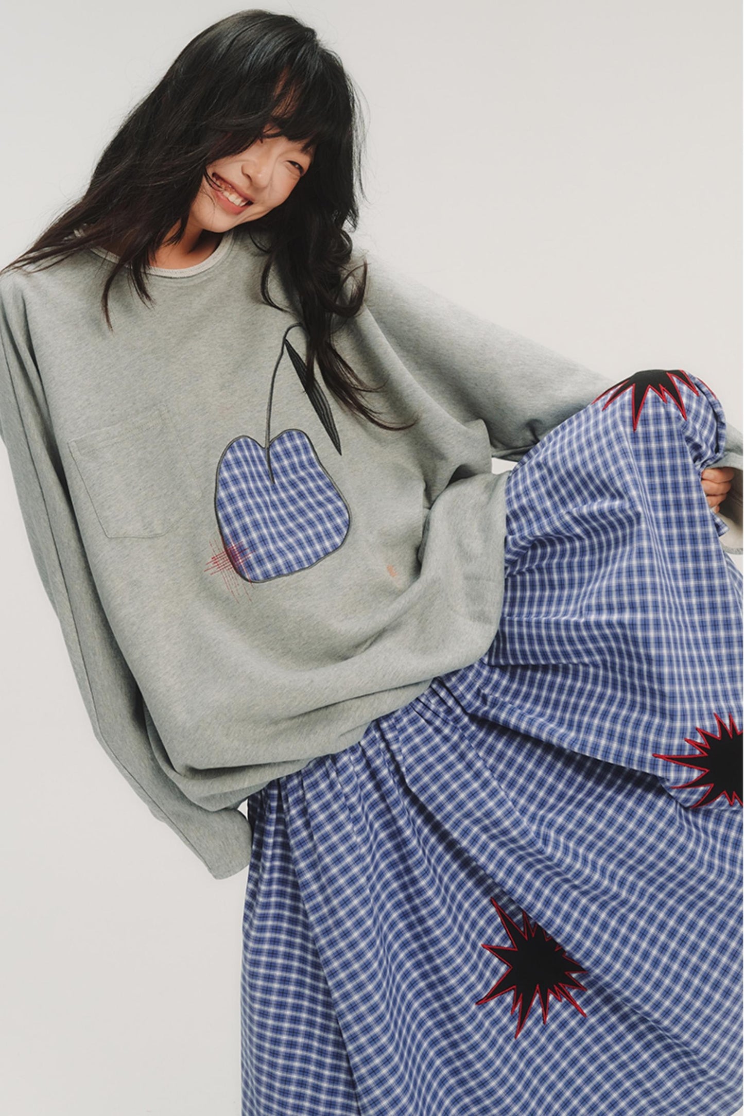 Patchwork Embroidery Sweatshirt