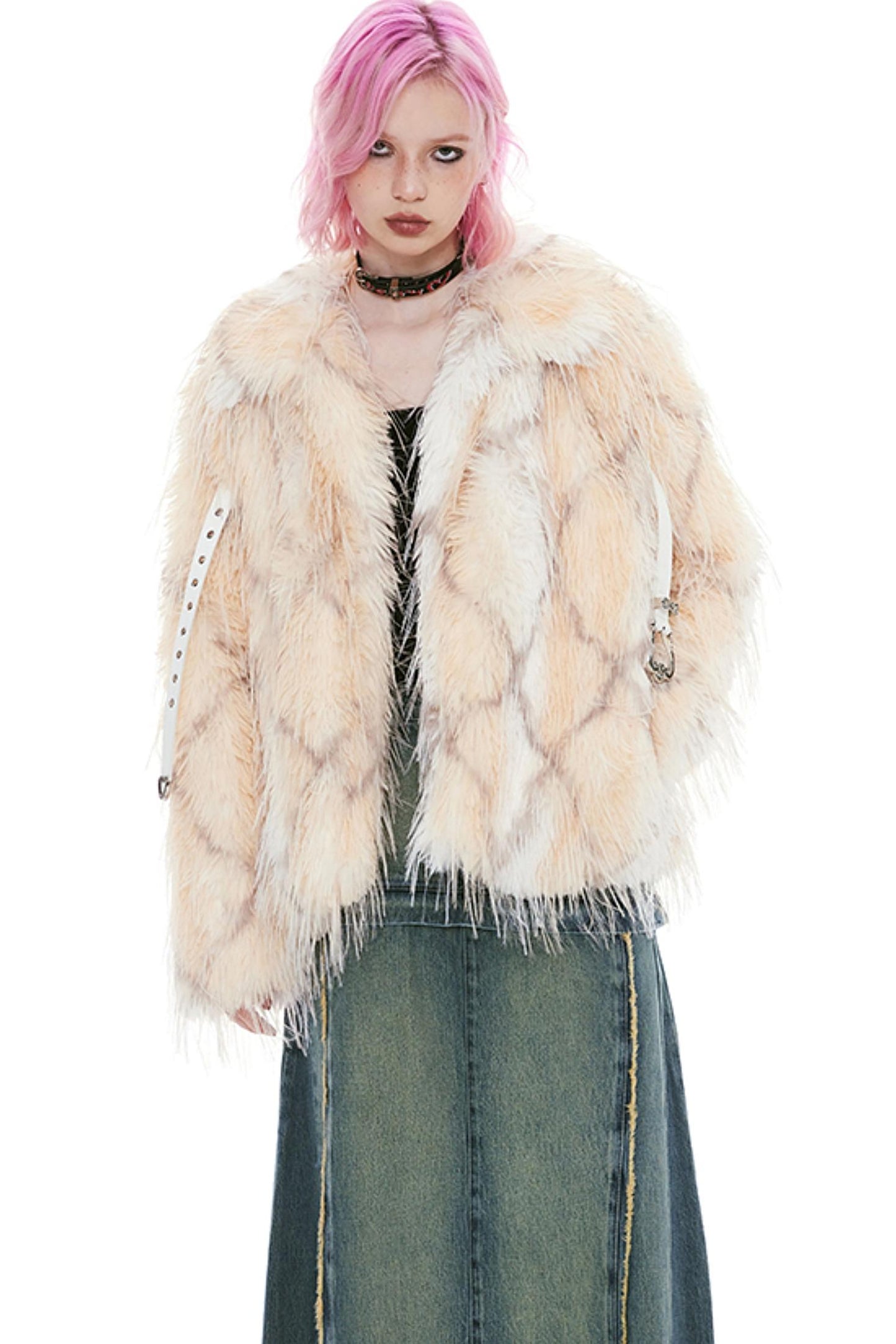 Long-Haired Eco-Friendly Fur Coat