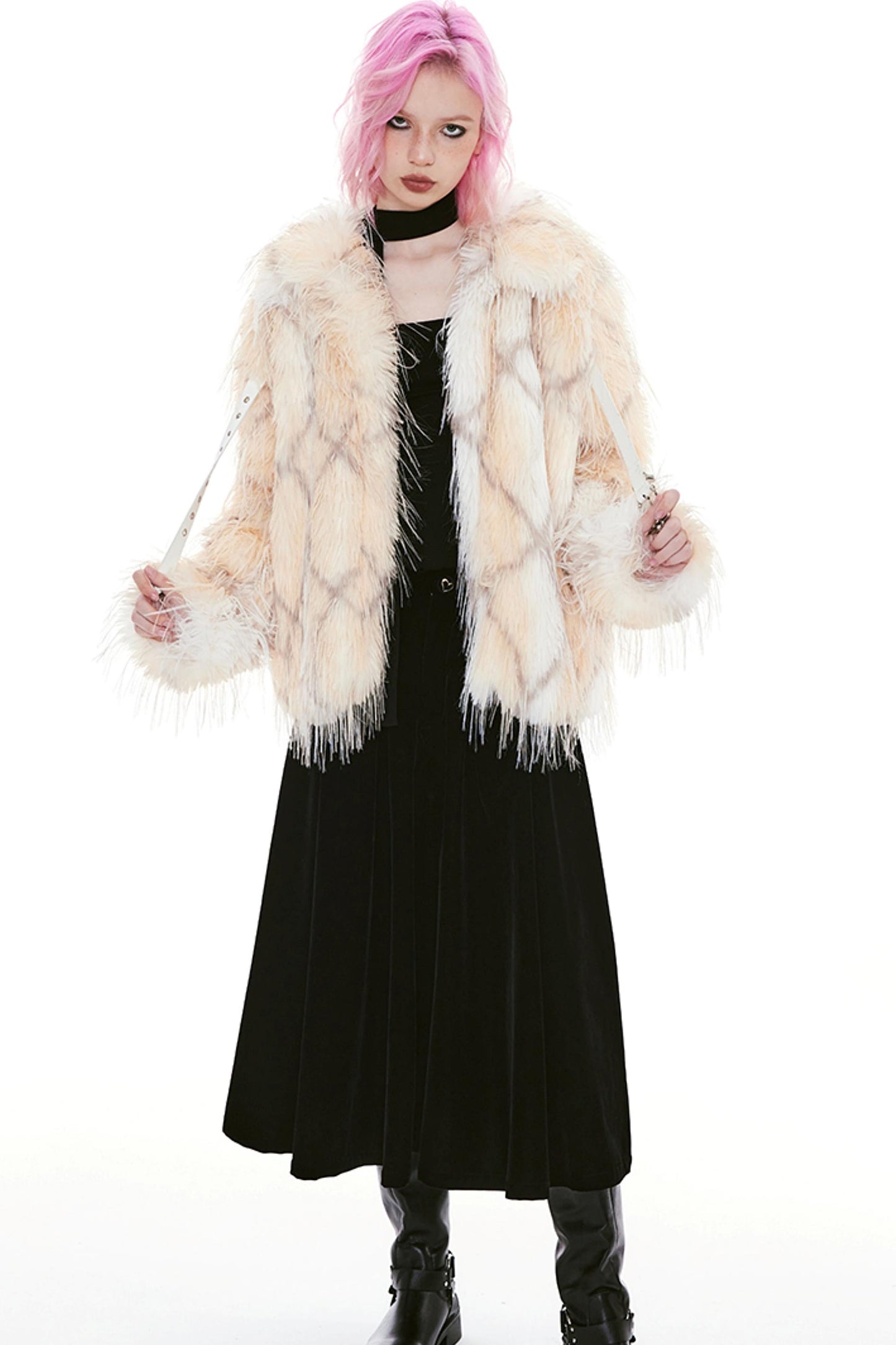 Long-Haired Eco-Friendly Fur Coat