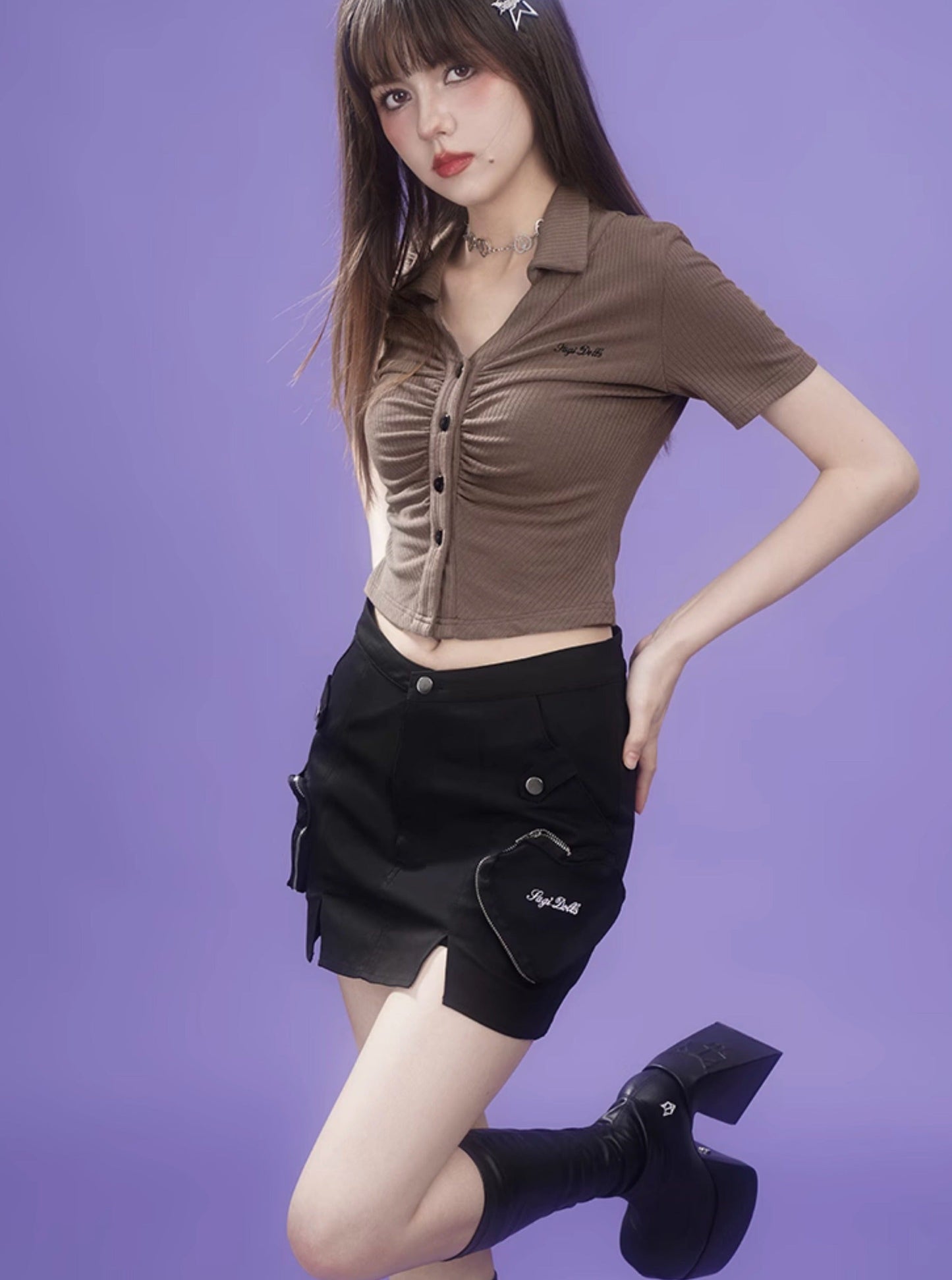 Sweet cool sexy short sleeve T-shirt