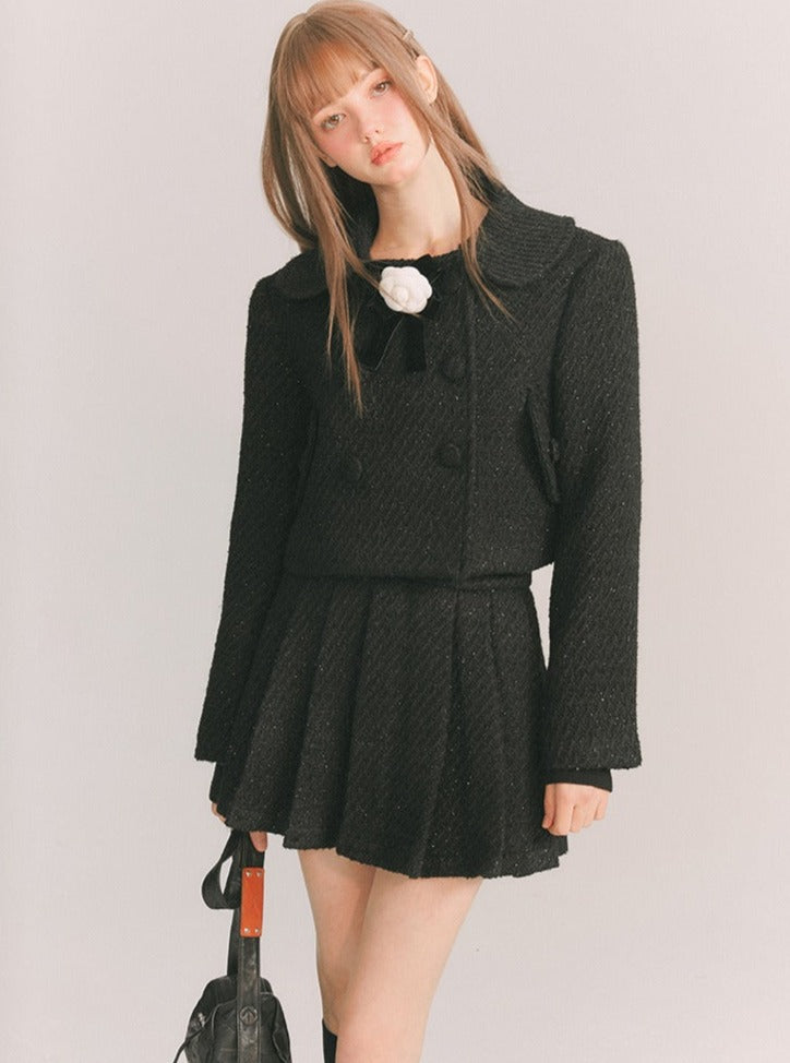 Wool Jacket And Skirt Set