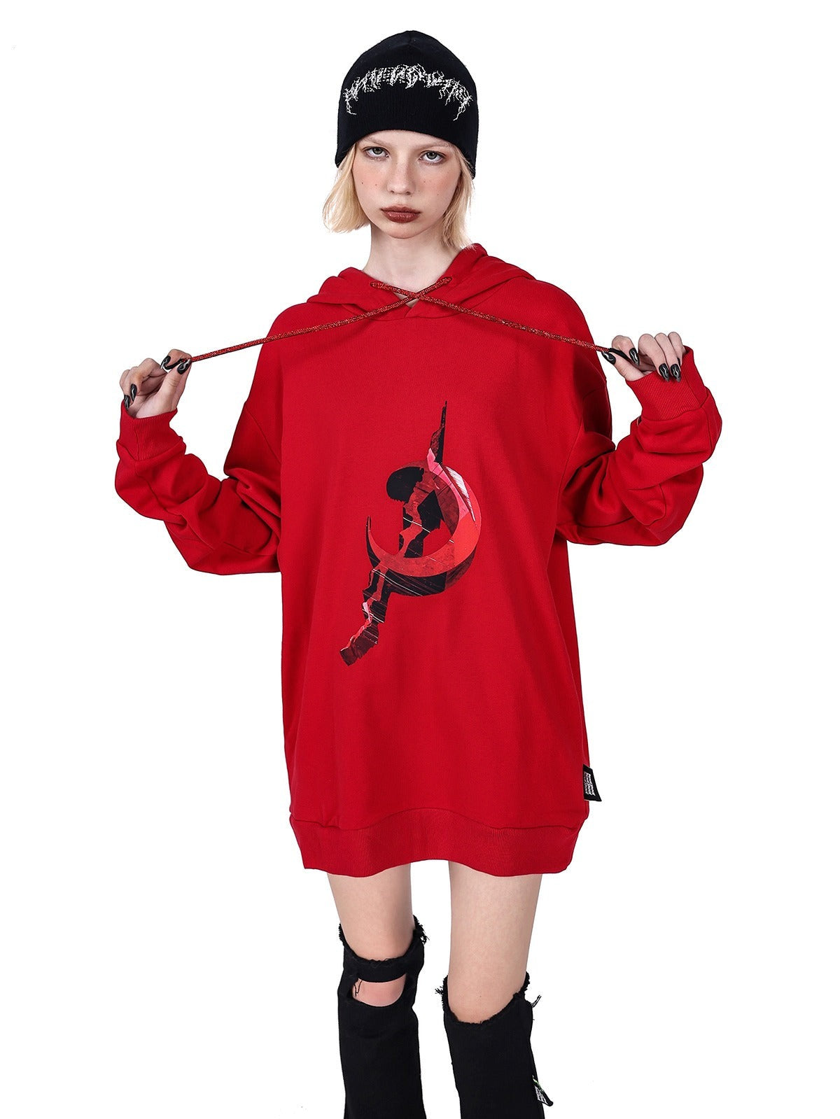 Hat Rope Hooded Sweatshirt Coat