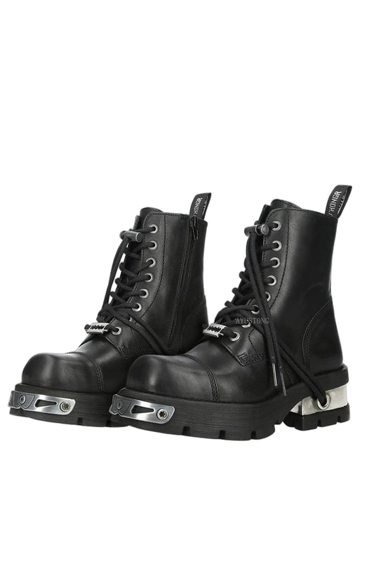 Retro Height-Increasing Workwear Trendy Shoes