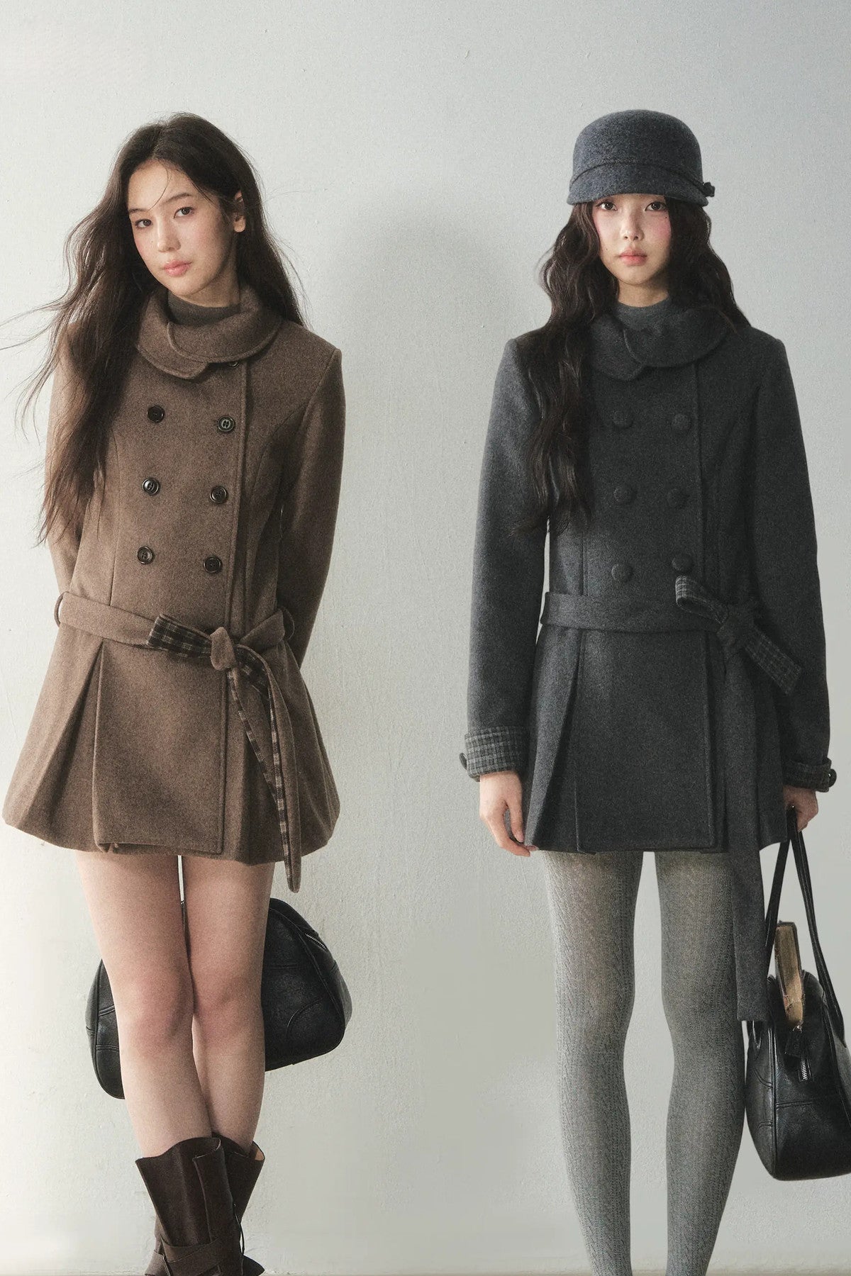 Collar Double Breasted Coat