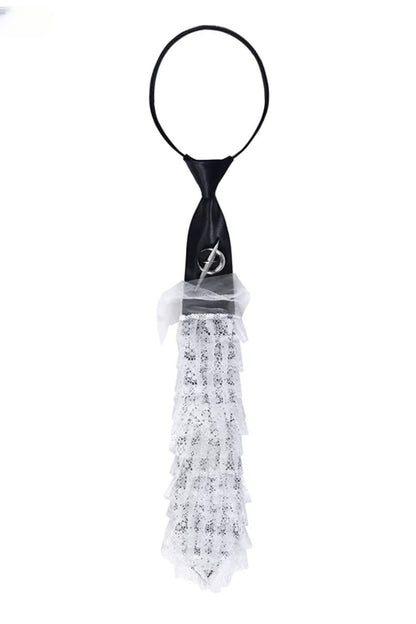 Unisex Y2K Punk Lace Tie Shirt