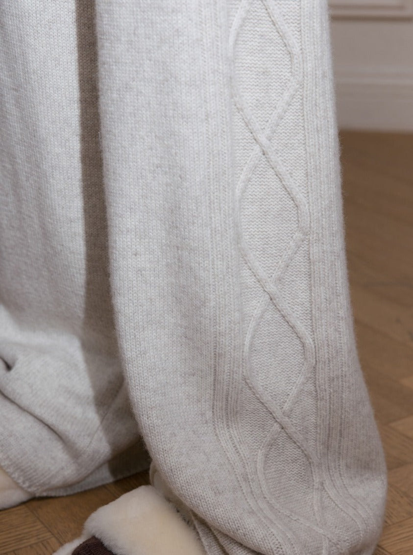 wool knit slacks pants