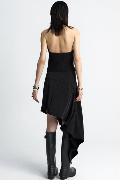 Summer Wavy Black Skirt