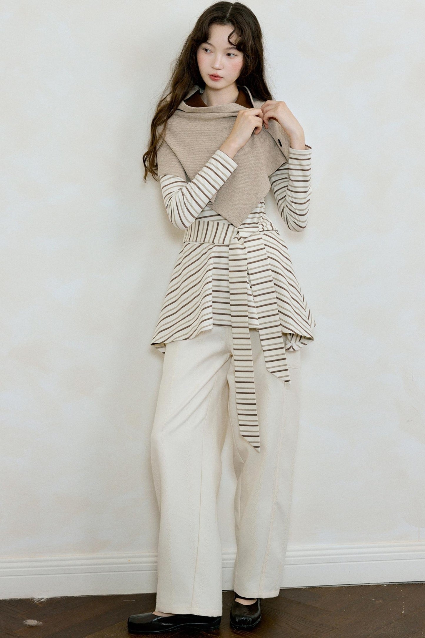 Vintage Striped Shawl Polo Shirt