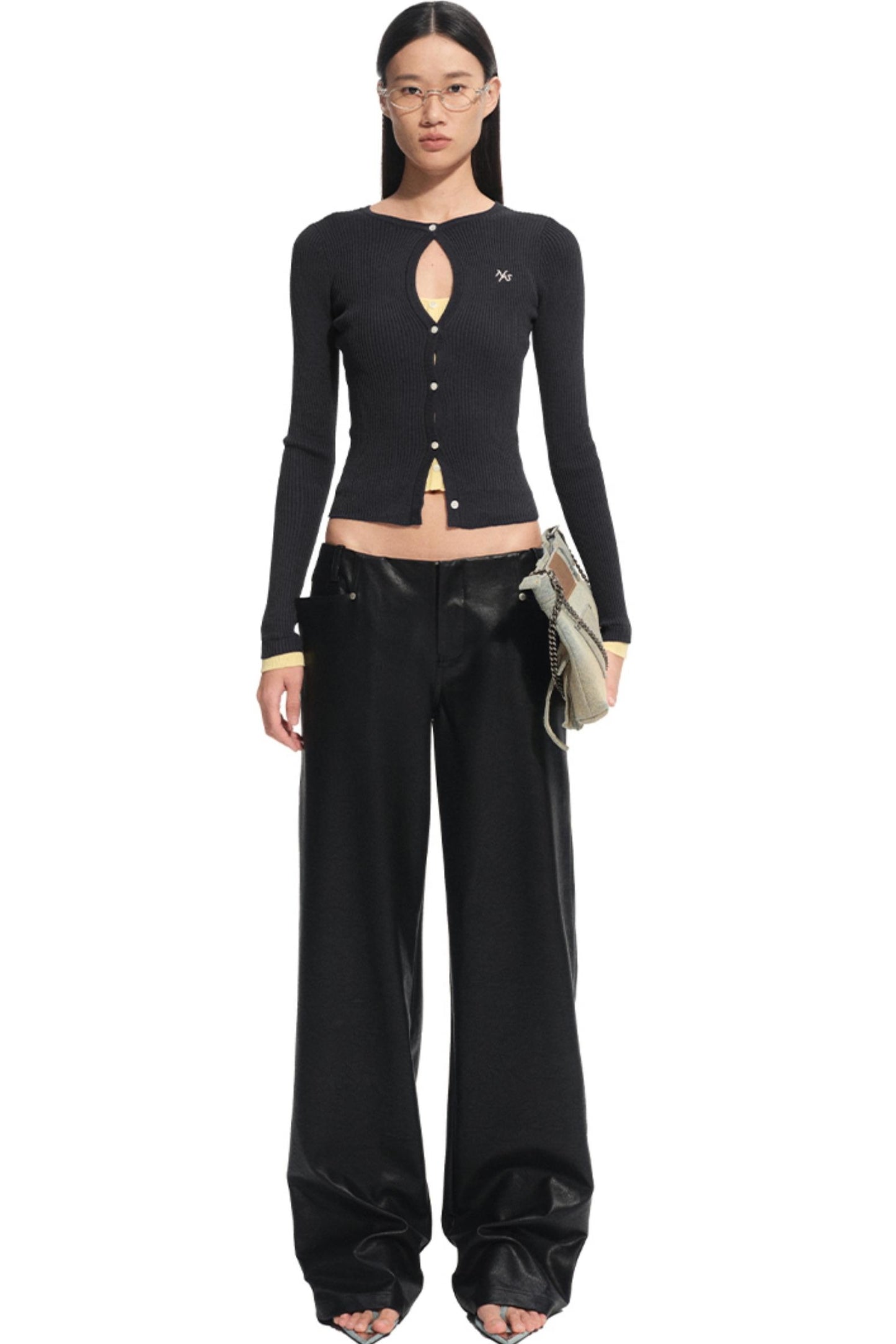 Unicorn Leather Straight-Leg Pants