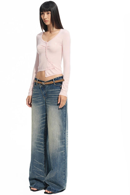 Blue Spring Straight Jeans