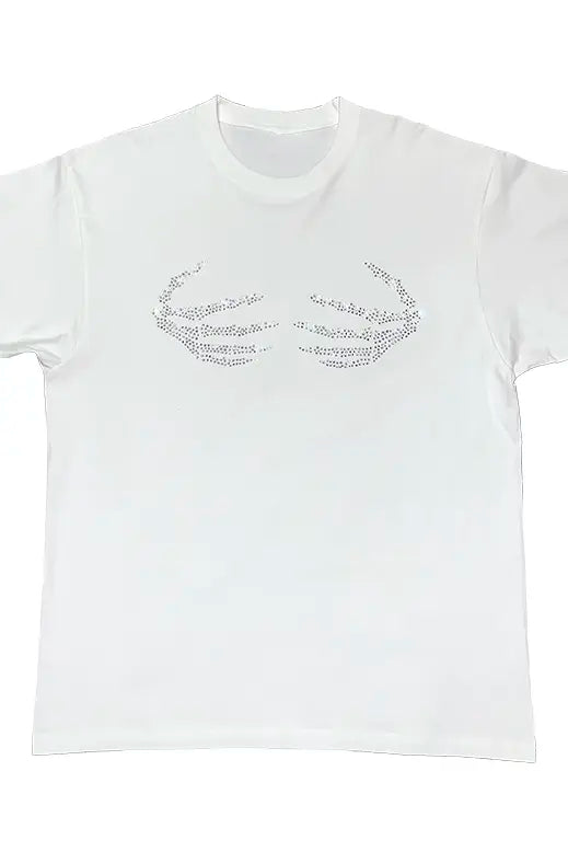 Skull Claw Rhinestone Tee
