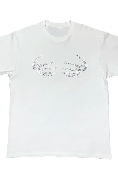 Skull Claw Rhinestone Tee
