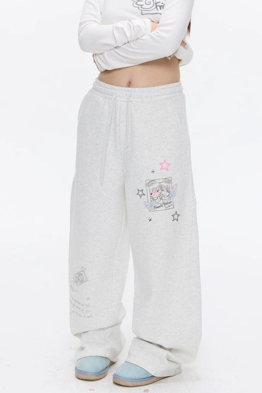Gray Fleece-Lined Sweatpants