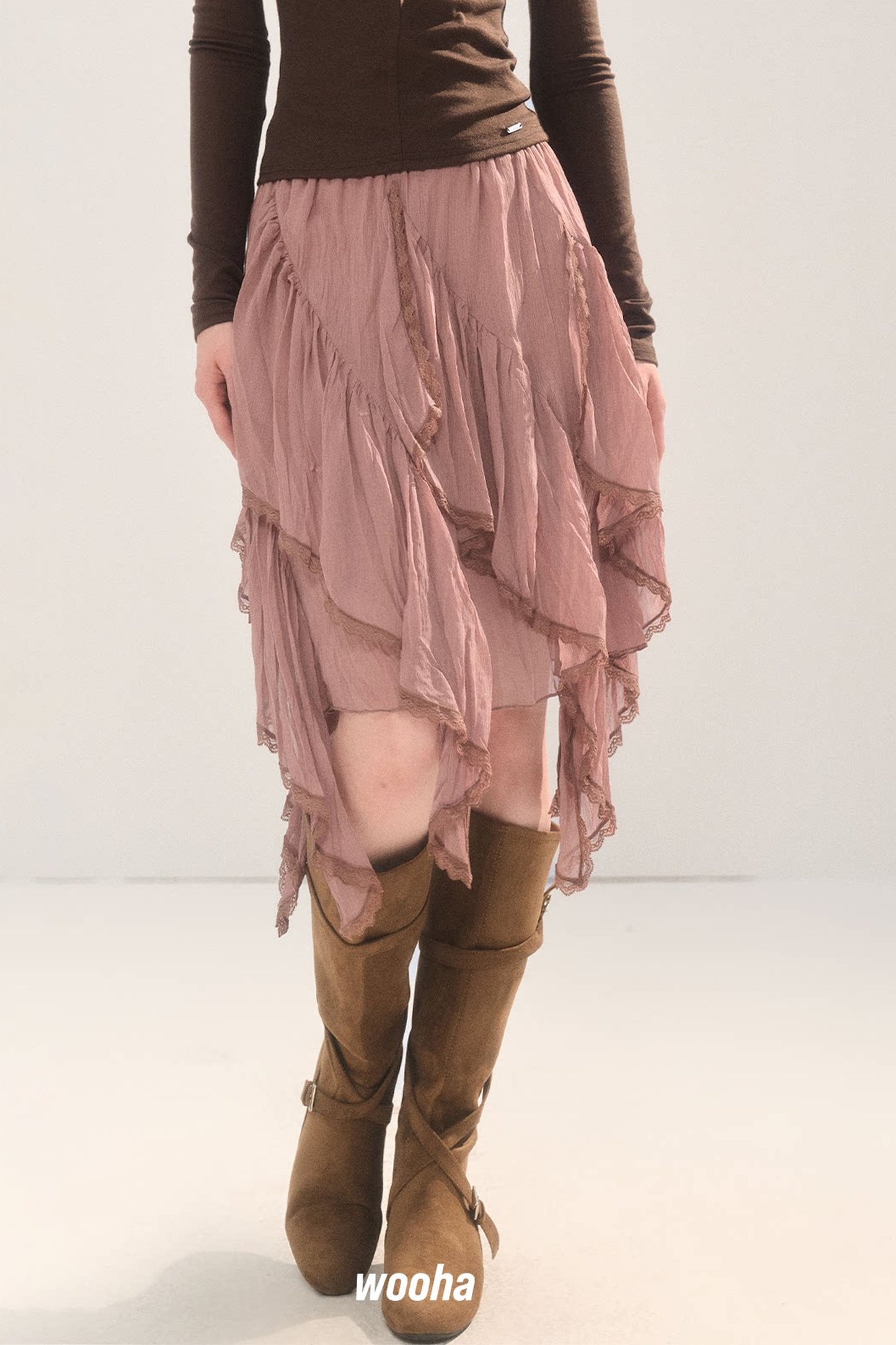 Ruffle Hem Autumn Skirt