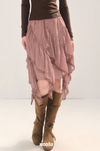 Ruffle Hem Autumn Skirt