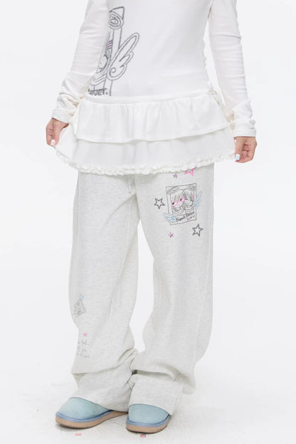 Gray Fleece-Lined Sweatpants