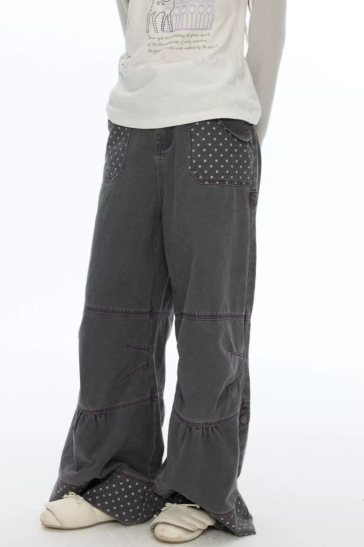 Polka Dot Wide Leg Pants