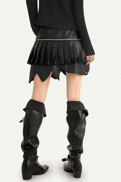 Irregular Low-Waist A-Line Skirt