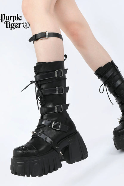 Heavy Metal Platform Knight Boots