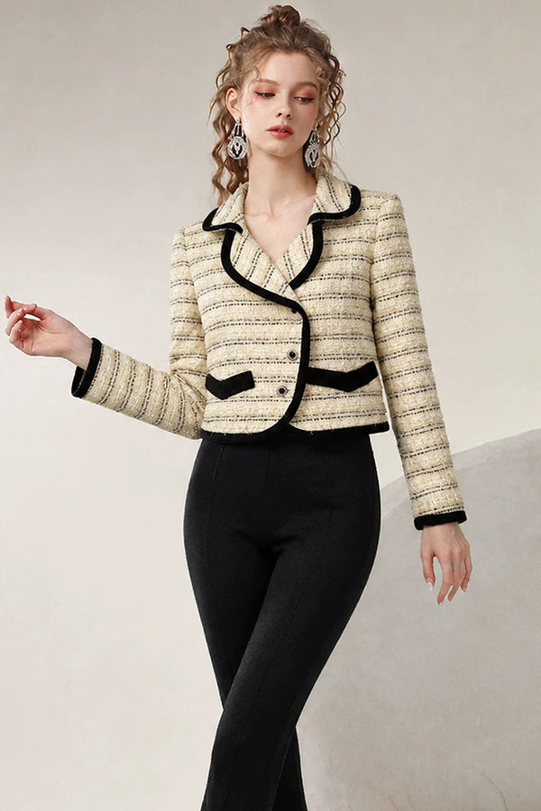 Straight Body Turn-Down Collar Jacket