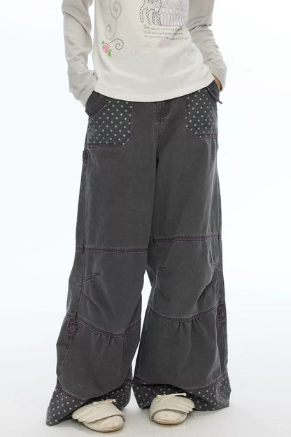 Polka Dot Wide Leg Pants