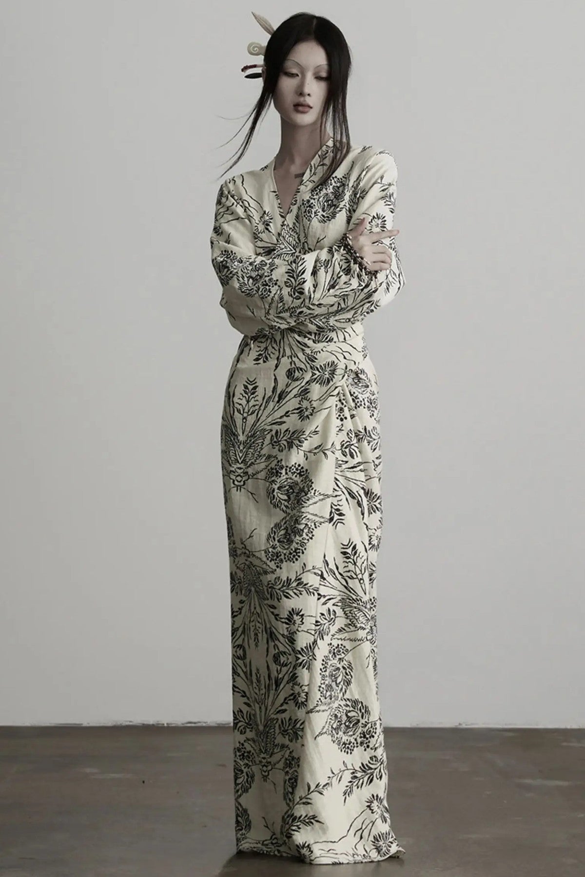 Floral Print Wrap Dress