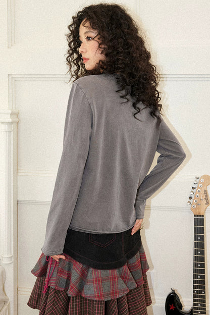 Distressed Portrait Rock Band T-Shirt and Skirt Set-Up